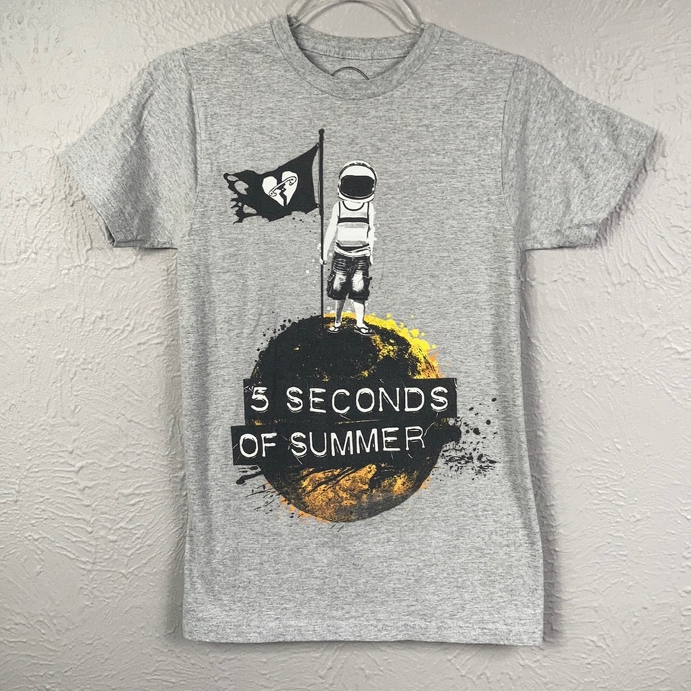 5 Seconds Of Summer Grey Astronaut T-Shirt Size S